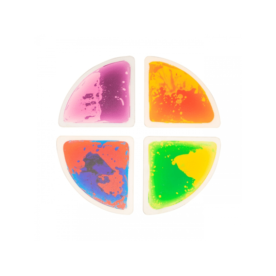 Sensory Liquid Floor Tiles . Round Puzzle. Ø33 Cm. Set Of 4 Pcs.
