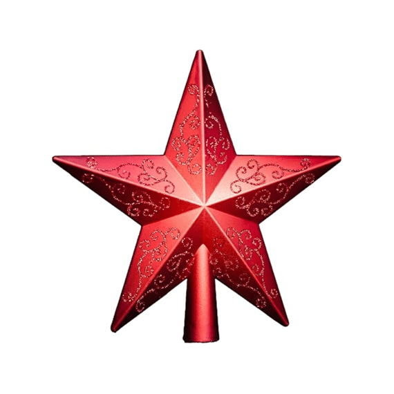 Kerstster Spike M Rood 40x40cm