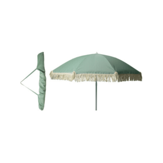 Parasol D 176cm Groen Franjes