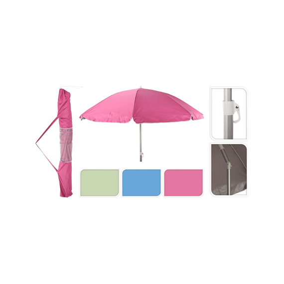 Strandparasol D 200cm 3ass Kl