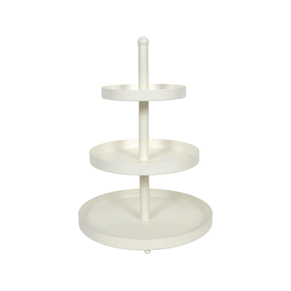 Etagere 3-laags Metaal Wit 25x35cm