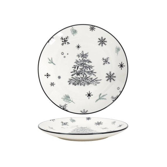 Bordje Sneeuwvlok Blauw 19cm