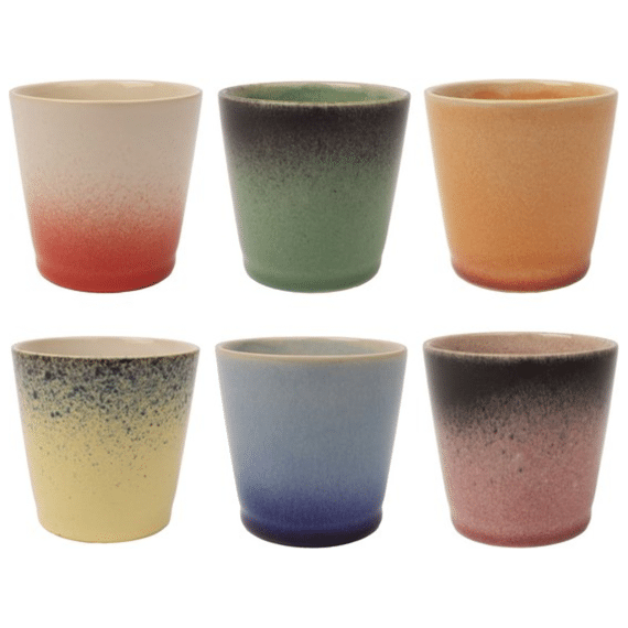 Koffiemok Fire 7,5cm 200ml Assortiment Prijs Per Stuk