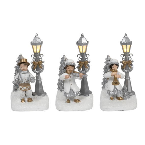 Kerst Lantaarn Met Led Zilver/wit 13cm Assortiment Prijs Per Stuk