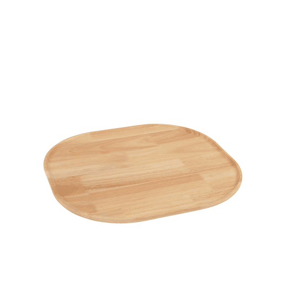 J-line Dienblad Rubberhout Naturel 44x44,5cm