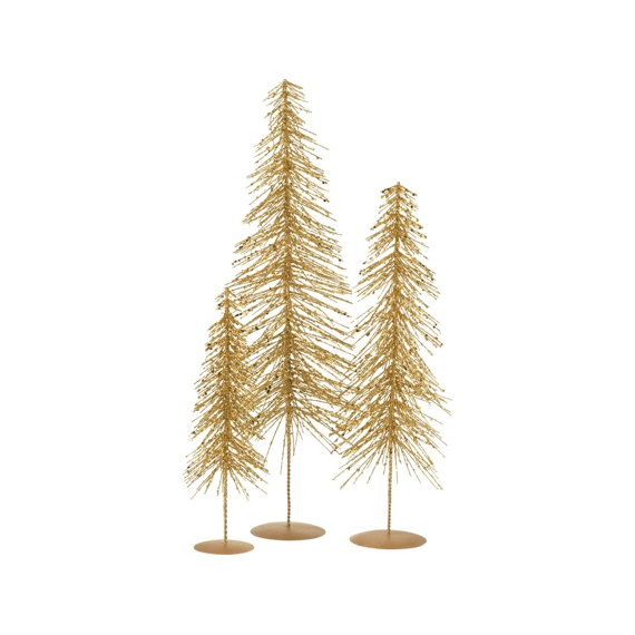J-line Kerstboom Met Glitters Goud 58cm