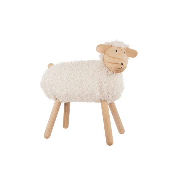 J-line Schaap Naturel/wit 45cm