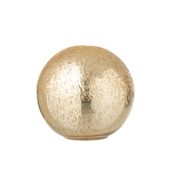 J-line Bal Led Glas Goud 19cm