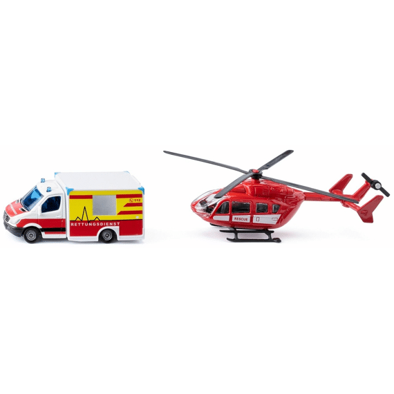 Siku 1748 Mercedes Benz Ziekenwagen En Helikopter