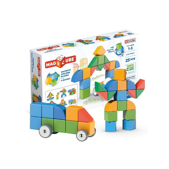 Geomag Magicube Recycled 4 Shapes Little World 25 Stuks