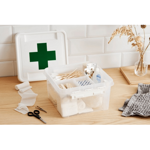 Orthex Smartstore Deco 12 Opbergbox Met Deksel 28x28x17cm Voor Eerste Hulp