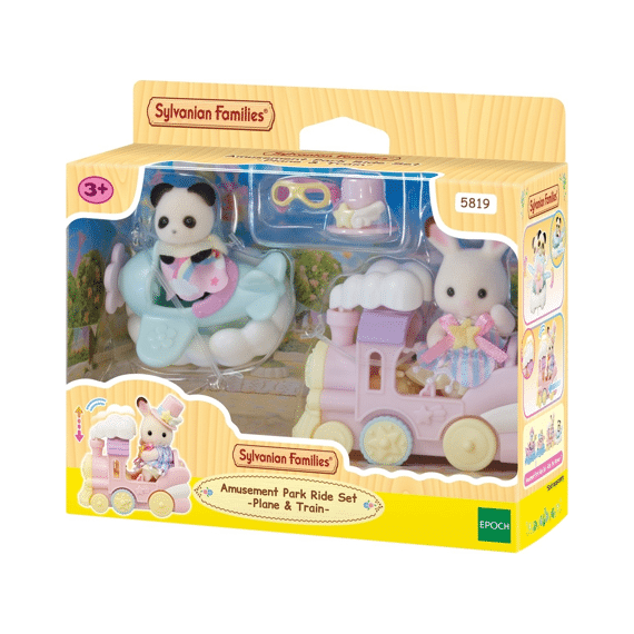 Sylvanian Families Pretpark Speelset- Vliegtuig & Trein