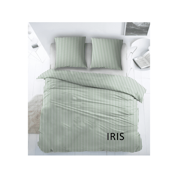 Dekbedovertrek Flanel Iris Green 240x220+2