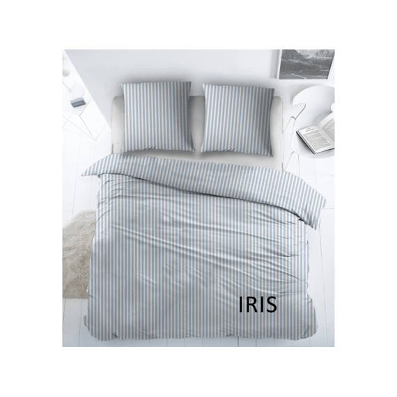 Dekbedovertrek Flanel Iris Bleu 200x220+2