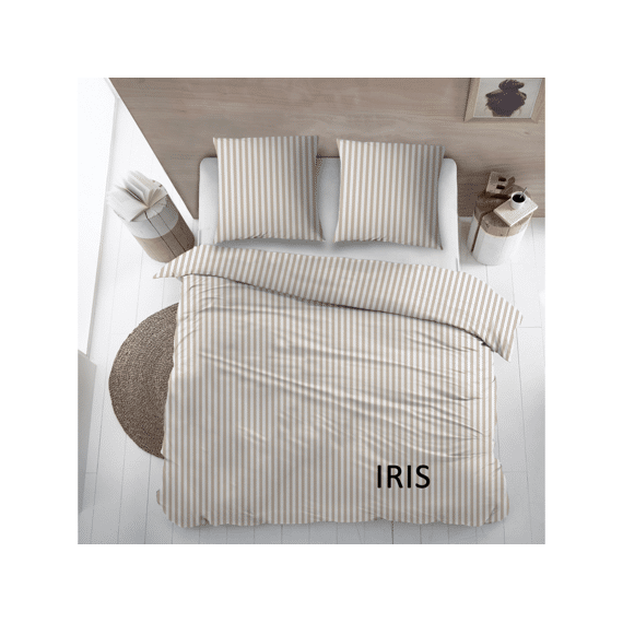 Dekbedovertrek Flanel Iris Beige 140x220+1