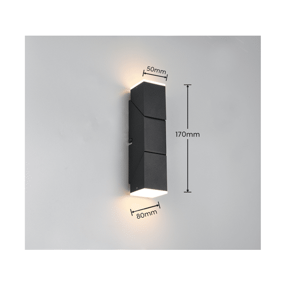 Trio Wand Lamp Raglan incl. 2 X LED 3.8 Watt 3000K 400 Lm.