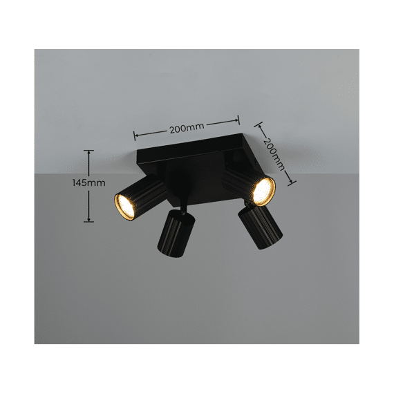 Trio Spot Soka 4xgu10 Max.10 W