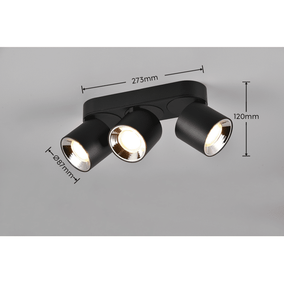 Trio Plafonniere Guayana 3xgu10 Max.10 W