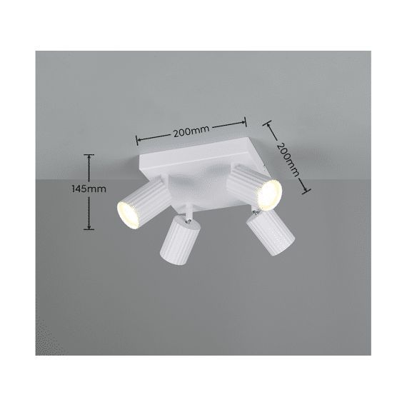 Trio Spot Soka 4xgu10 Max.10 W
