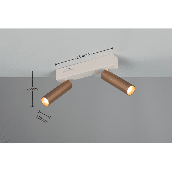 Trio Spot Ambala incl. 2 X LED 5.5 Watt 2300+3000+4000K 500 Lm