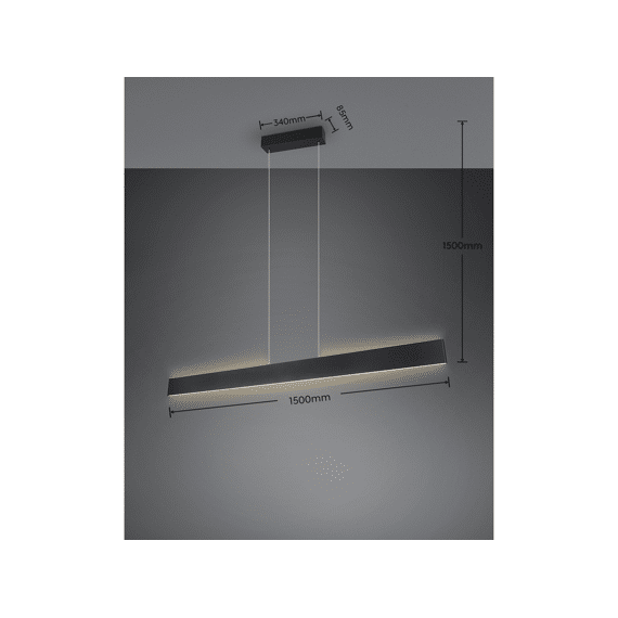 Trio Hanglamp Galway incl. 1 X LED 35 Watt 2700 - 6000K 4200 Lm.