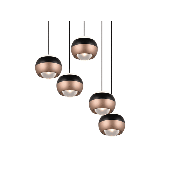 Trio Select Hanglamp Orbit incl. 5 X LED 8 Watt 2300+3000+4000K 960 Lm.