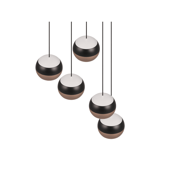 Trio Select Hanglamp Orbit incl. 5 X LED 8 Watt 2300+3000+4000K 960 Lm.
