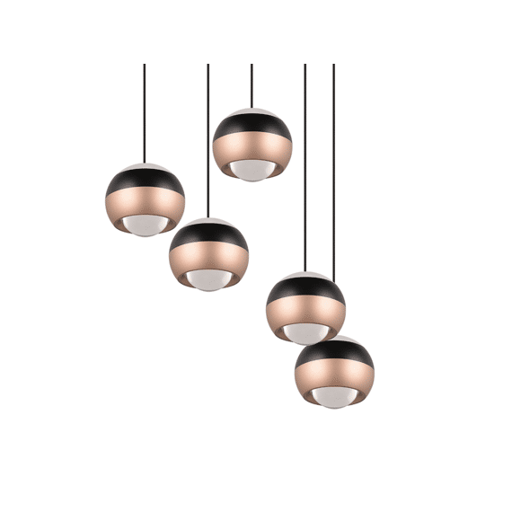 Trio Select Hanglamp Orbit incl. 5 X LED 8 Watt 2300+3000+4000K 960 Lm.