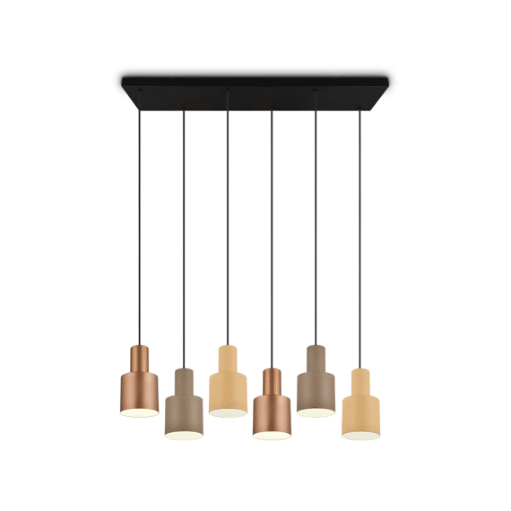 Trio Hanglamp Agudo 6xe27 Max.40 W metaal Taupe