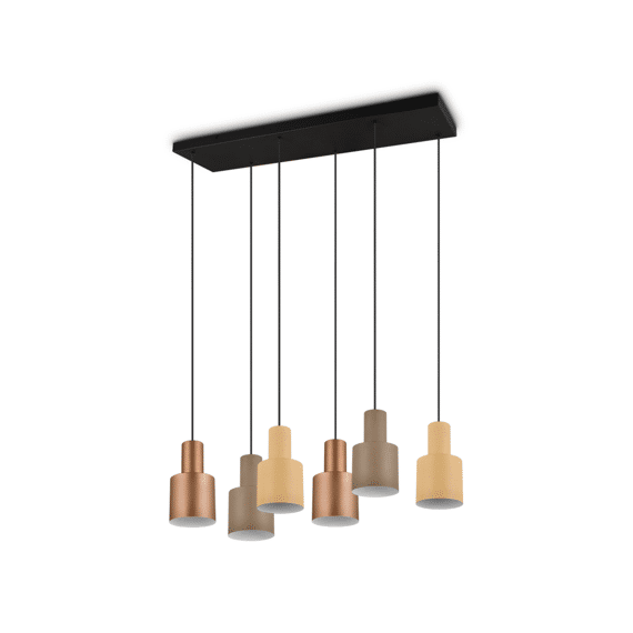 Trio Hanglamp Agudo 6xe27 Max.40 W metaal Taupe