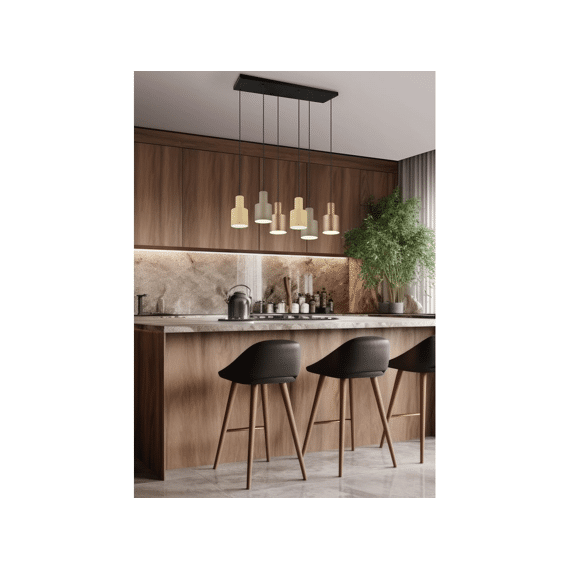 Trio Hanglamp Agudo 6xe27 Max.40 W metaal Taupe