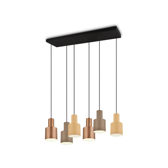 Trio Hanglamp Agudo 6xe27 Max.40 W metaal Taupe