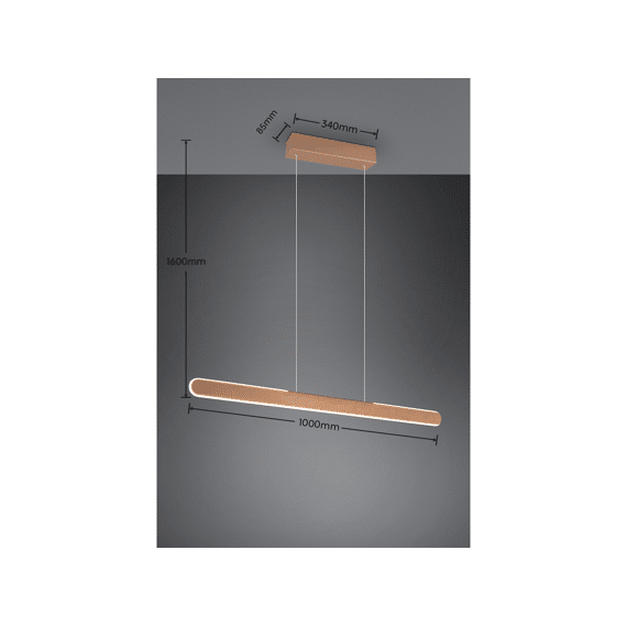 Trio Hanglamp Helios incl. 1 X LED 28 Watt 2700 - 6500K 3300 Lm.
