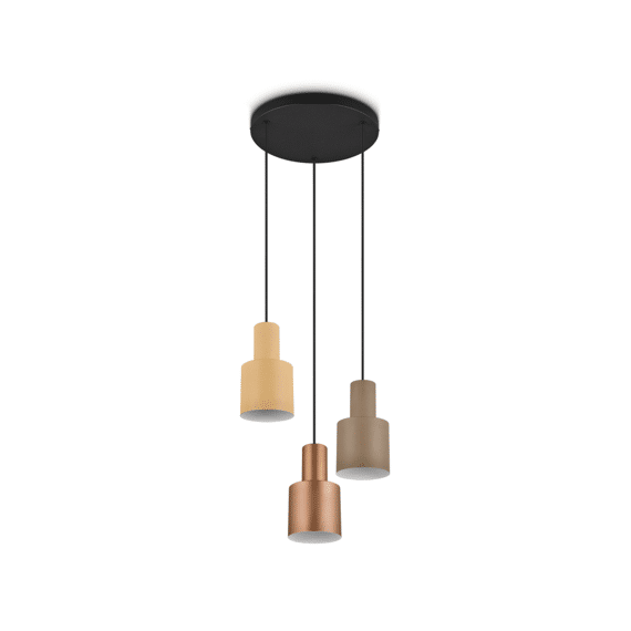 Trio Hanglamp Agudo 3xe27 Max.40 W metaal Taupe
