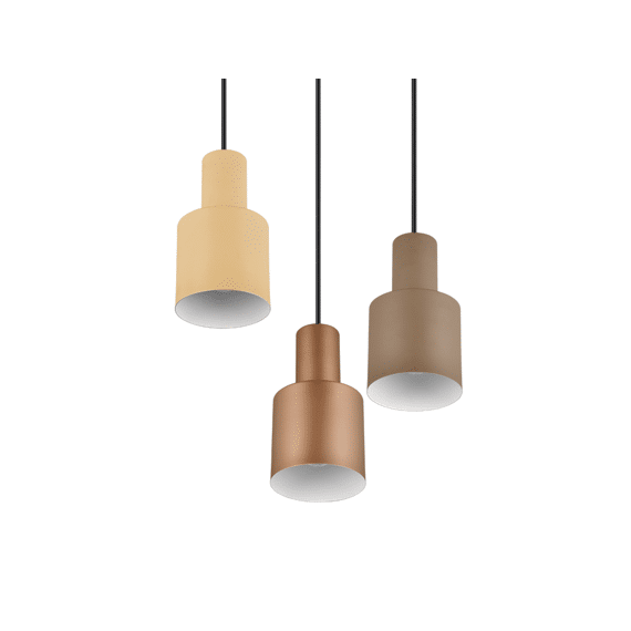 Trio Hanglamp Agudo 3xe27 Max.40 W metaal Taupe
