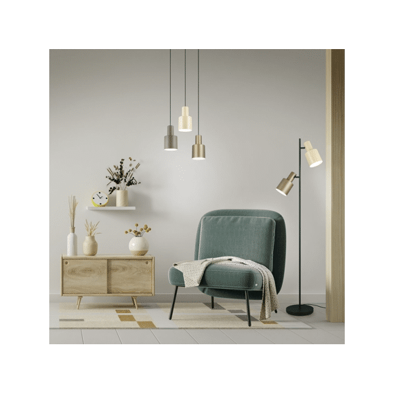 Trio Hanglamp Agudo 3xe27 Max.40 W metaal Taupe