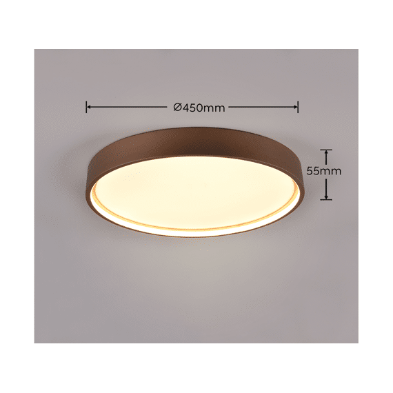 Trio Plafonniere Doha incl. 1 X LED 29 Watt 2300+3000+4000K 3260 Lm.