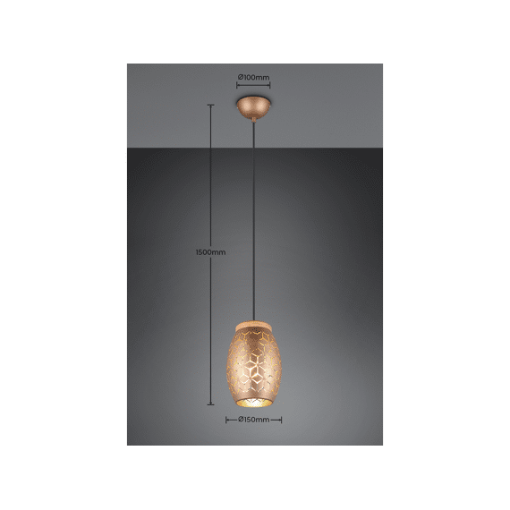 Reality Hanglamp Bidar 1xE27 Max.28 W