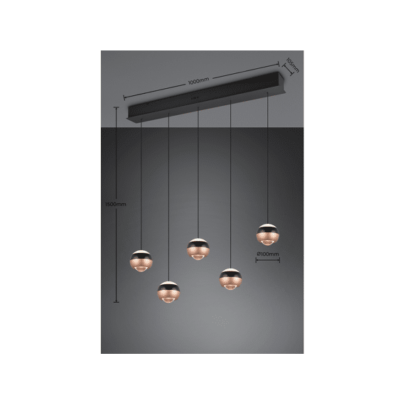 Trio Select Hanglamp Orbit Incl. 5 X Led Smd 8 W