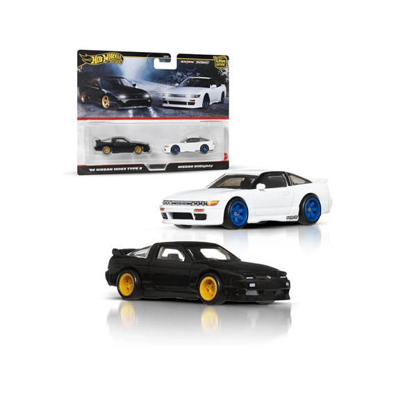 Hot Wheels Premium Car Culture Nissan Silvia 2-pack, 1:64 Scale Toy Cars For The