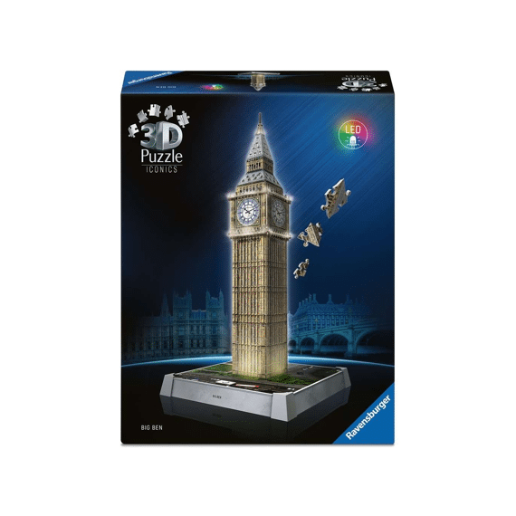 Ravensburger Puzzel 3d Iconics: Big Ben - With Light
