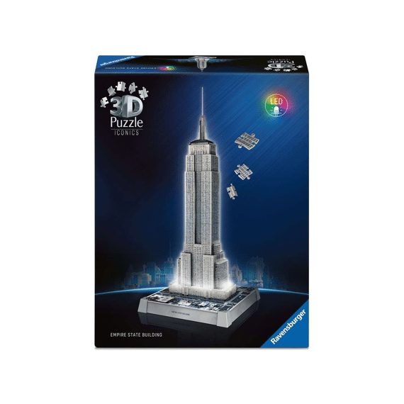 Ravensburger Puzzel 3d Iconics: Empire State Building - With Light