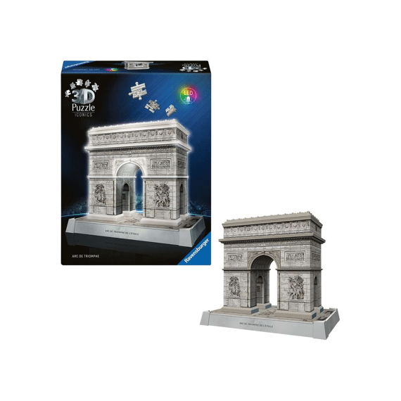 Ravensburger Puzzel 3d Iconics: Arc De Triomphe Paris - With Light