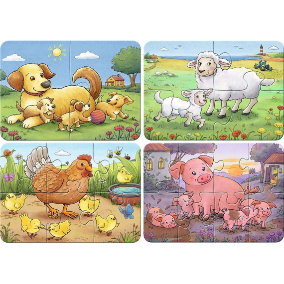 Ravensburger Puzzel My First Puzzle 2+4+6+8 Stuks Farm Animal Families