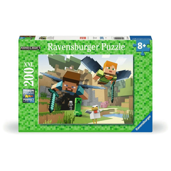 Ravensburger Puzzel 200 Stuks Xxl Minecraft Adventures