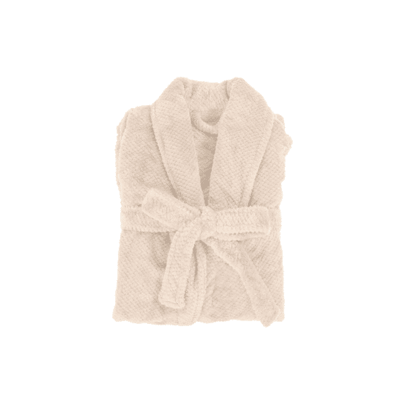 Tiseco Bathrobe Jacquard Flanel Pippa 120x100 Cm (l/xl) - Ivoor