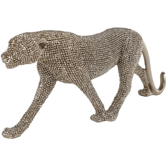 Sculptuur Panter S Glinster Goud Polystone 24,5x5x11cm