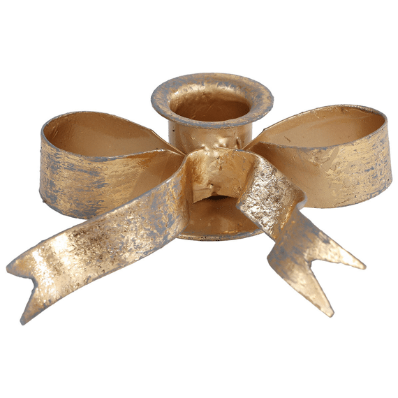 Kandelaar Mae Strik Goud Metaal 11x11x4cm