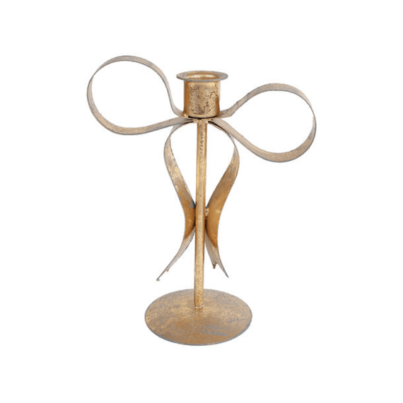 Kandelaar Sitra Strik Goud Metaal 8x24x18cm