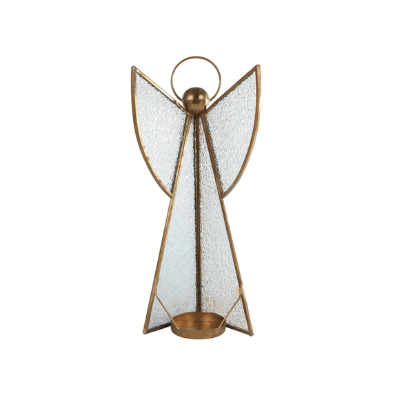 TheelichthEngel L Helder/messing Glas/metaal 15x15x34cm